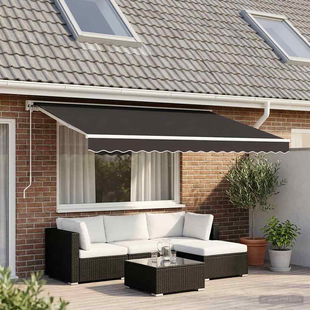 Awning Replacement Fabric Anthracite 450x350 cm Polyester