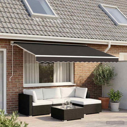 Awning Replacement Fabric Anthracite 500x350 cm Polyester