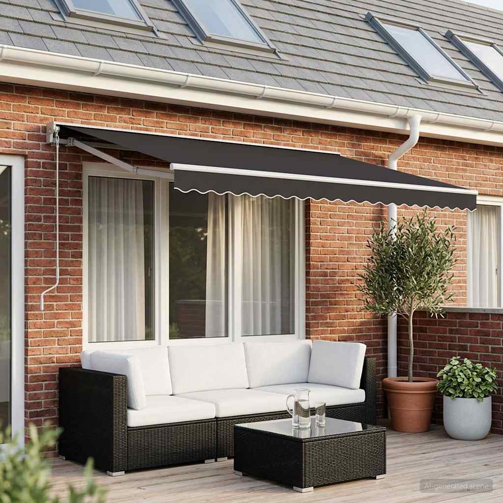 Awning Replacement Fabric Anthracite 600x350 cm Polyester
