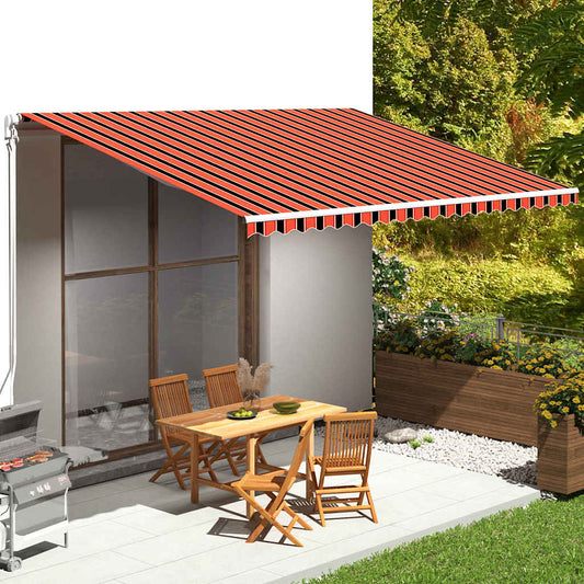 Awning Replacement Fabric Orange and Brown 500x350 cm Polyester