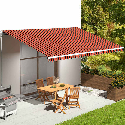 Awning Replacement Fabric Orange and Brown 600x350 cm Polyester