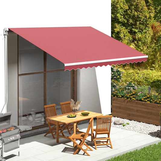 Awning Replacement Fabric Burgundy Red 380x295 cm Polyester