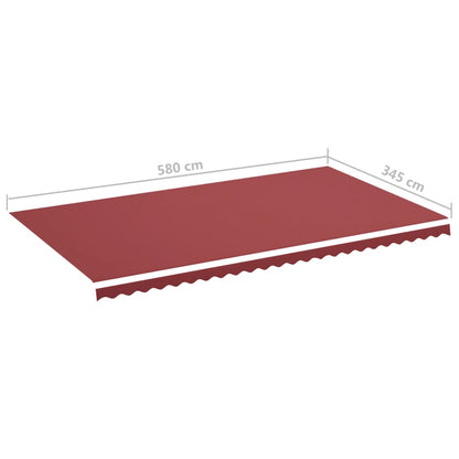Awning Replacement Fabric Burgundy Red 6x3.5 m Polyester