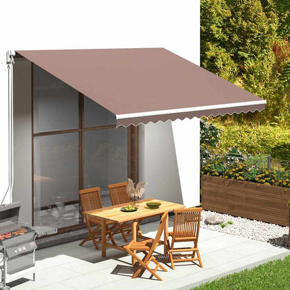 Awning Replacement Fabric Brown 400x300 cm Polyester