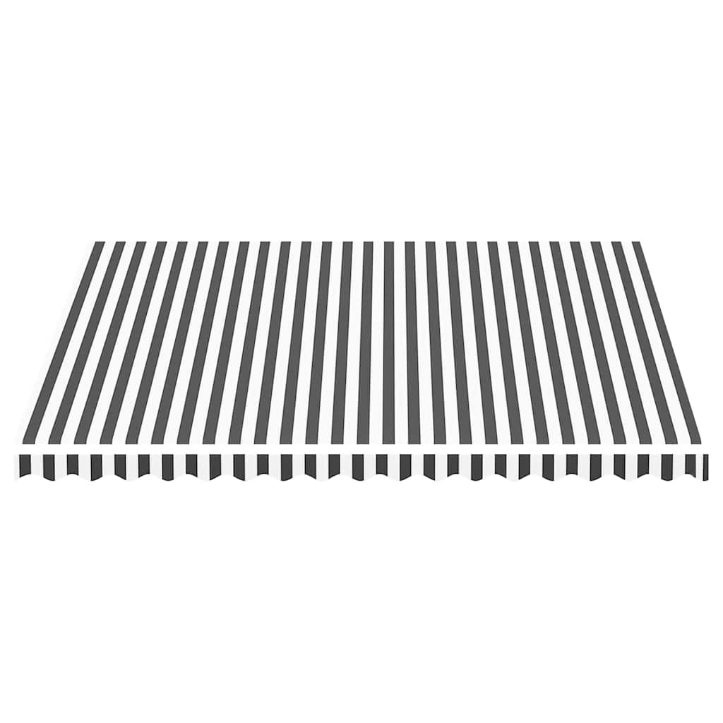 Awning Replacement Fabric Anthracite and White 400x350 cm