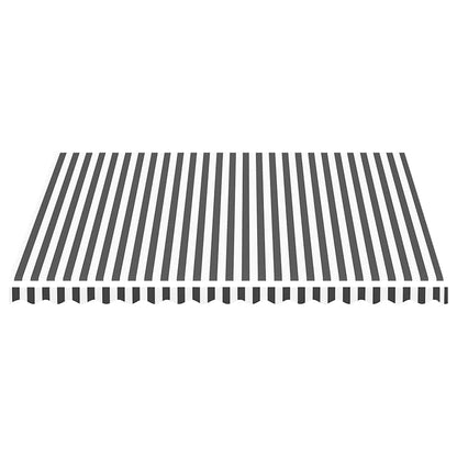 Awning Replacement Fabric Anthracite and White 400x350 cm