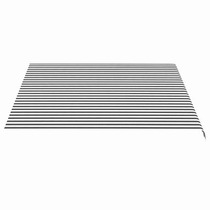 Awning Replacement Fabric Anthracite and White 400x350 cm