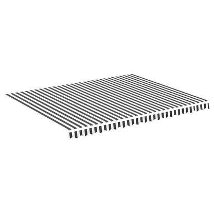Awning Replacement Fabric Anthracite and White 450x350 cm
