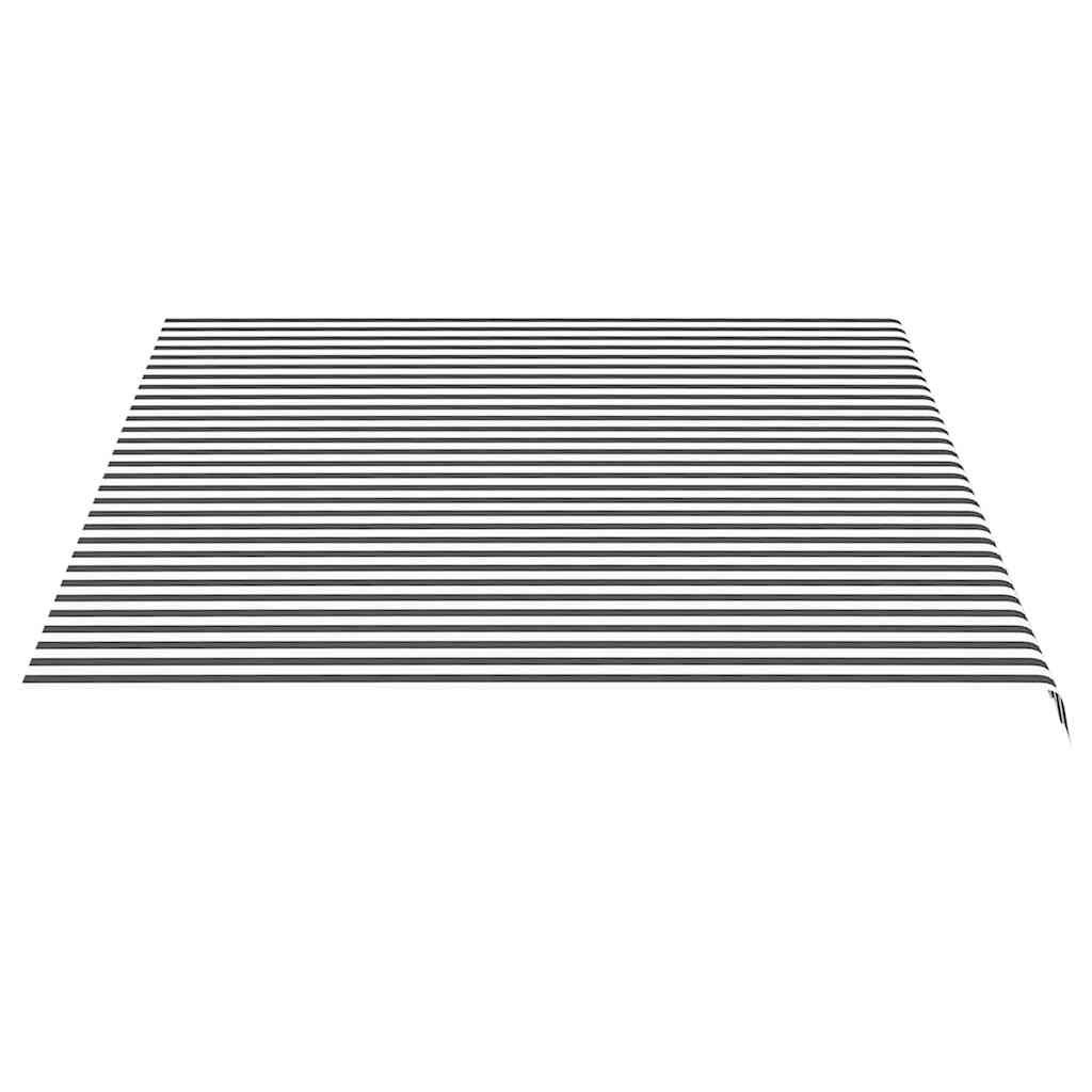 Awning Replacement Fabric Anthracite and White 450x350 cm