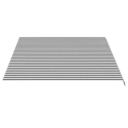 Awning Replacement Fabric Anthracite and White 450x350 cm