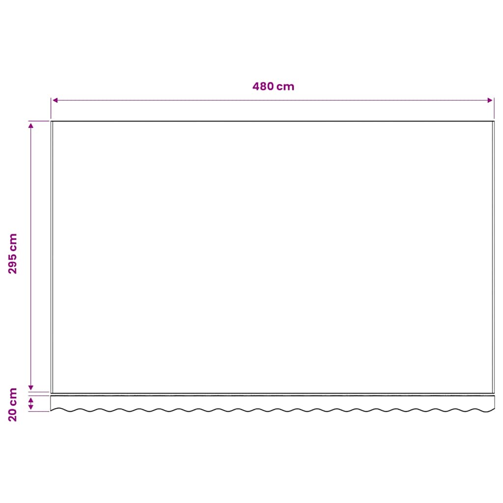 Awning Replacement Fabric Anthracite and White 500x300 cm