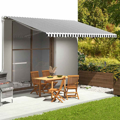 Awning Replacement Fabric Anthracite and White 500x300 cm