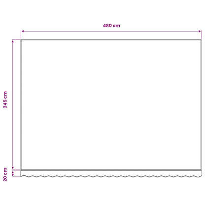 Awning Replacement Fabric Anthracite and White 500x350 cm