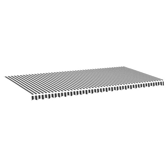 Awning Replacement Fabric Anthracite and White 600x300 cm Polyester