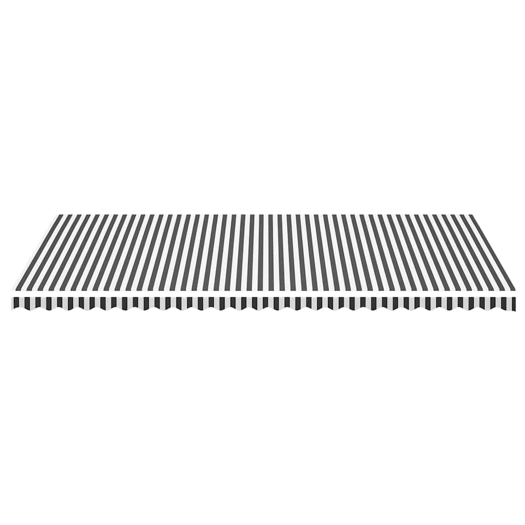 Awning Replacement Fabric Anthracite and White 600x350 cm
