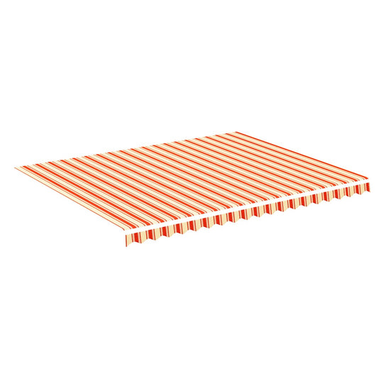 Awning Canopy Replacement for 4.5x3.5 m Yellow & Orange Stripe