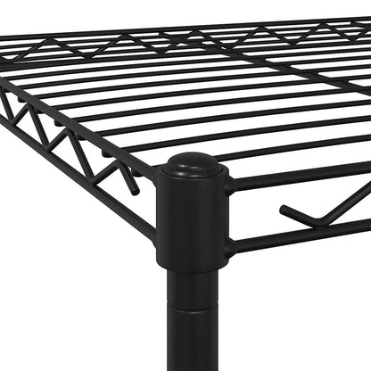 4-Tier Storage Shelf with Wheels 90x35x142 cm Black 200 kg