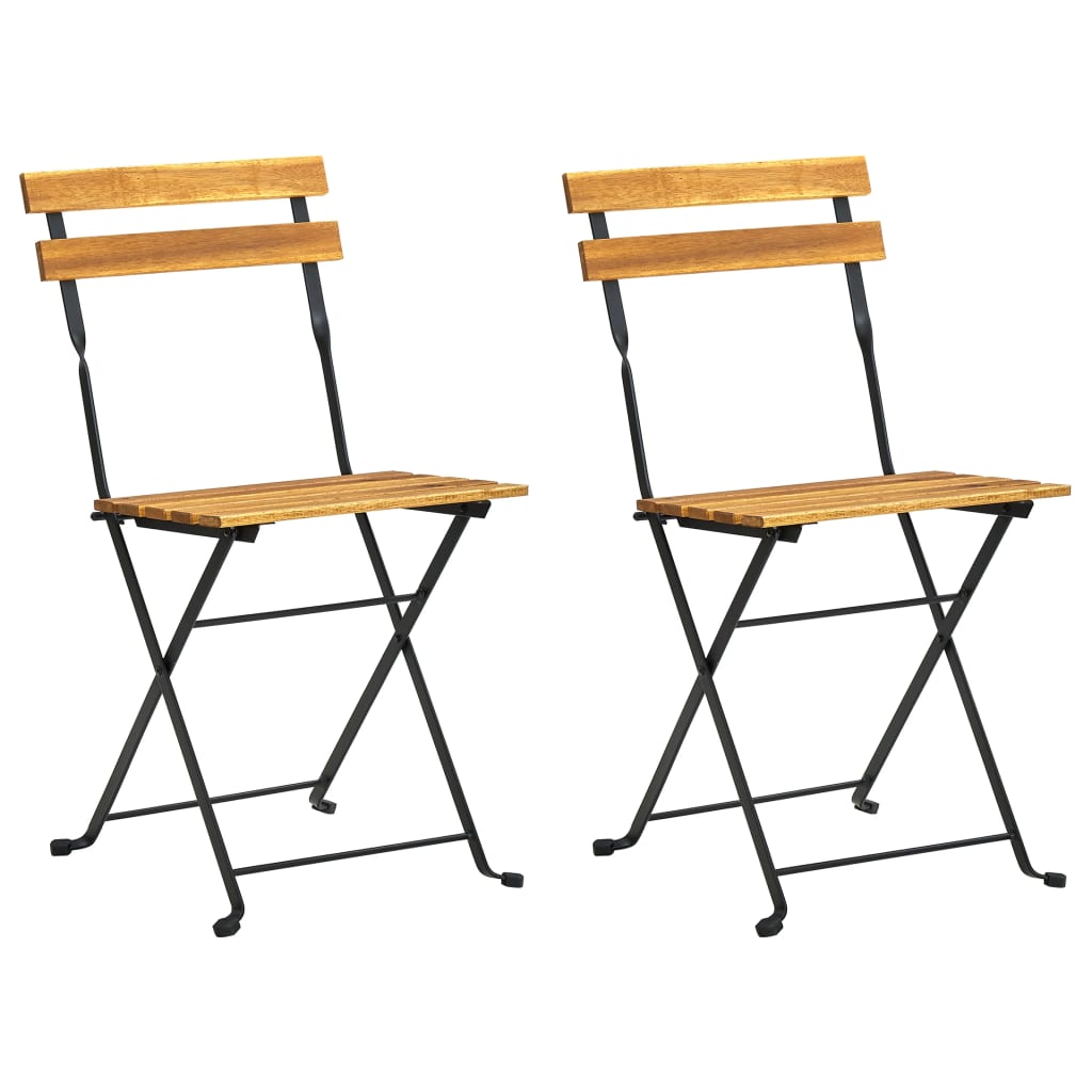 Garden Chair | Set of 2 | Brown and Black