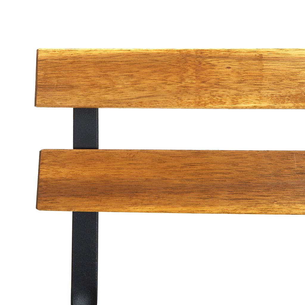 Bistro Chair | Set of 4 | Brown, Black | Solid Acacia wood, Steel