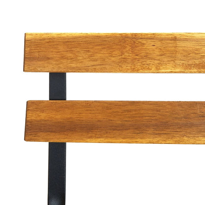Bistro Chair | Set of 4 | Brown, Black | Solid Acacia wood, Steel