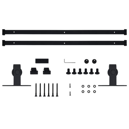Mini Sliding Cabinet Door Kit Carbon Steel 183 cm