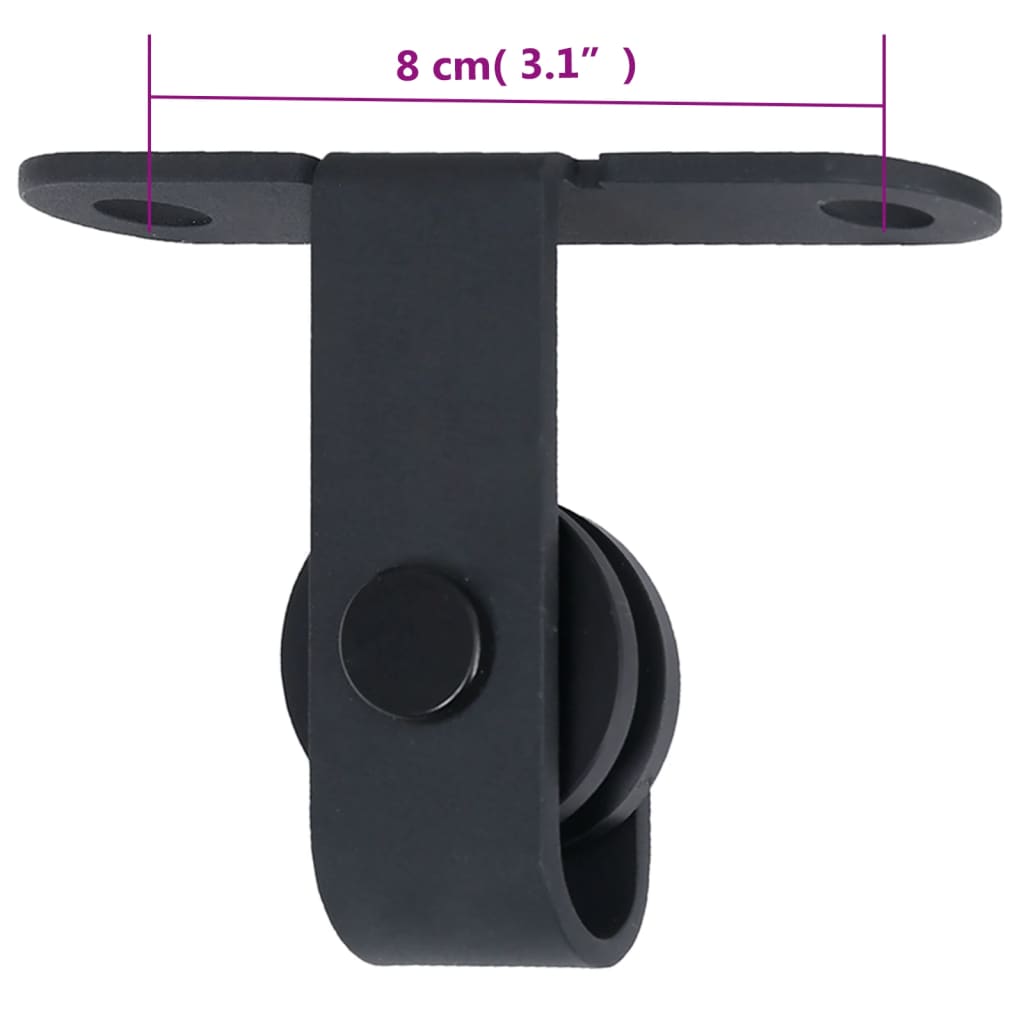 Mini Sliding Cabinet Door Kit Carbon Steel 152 cm