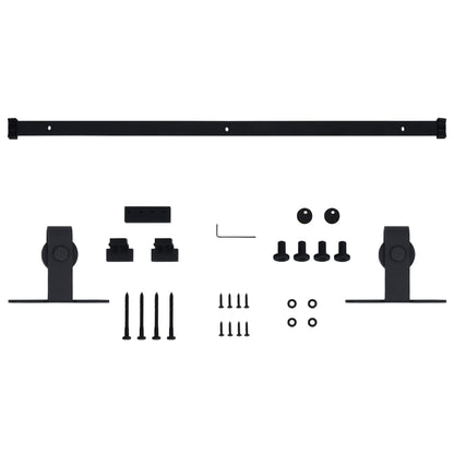 Mini Sliding Cabinet Door Kit Carbon Steel 122 cm