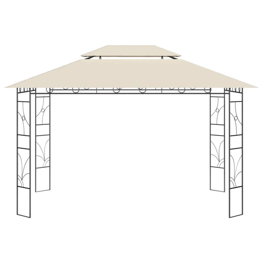Gazebo 4x3x2.7 m Cream 160 g/m²