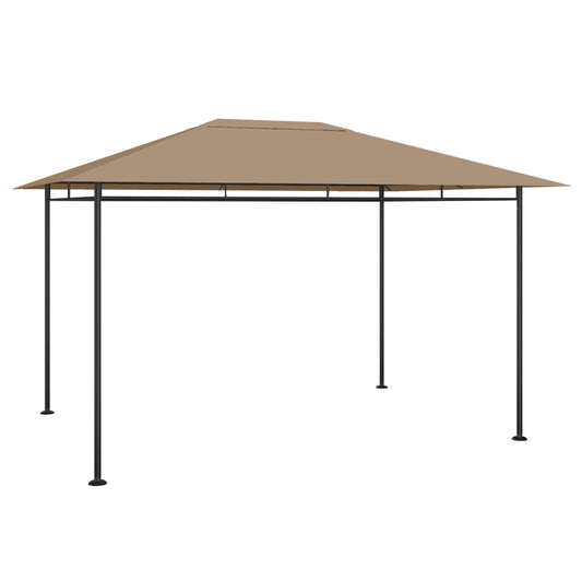 Gazebo 384x281x270 cm Taupe 180 g/m²