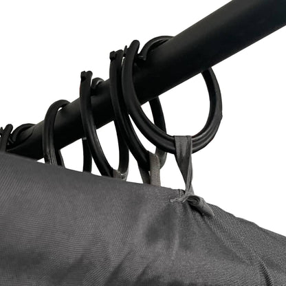 Sun Lounger With Curtains | Anthracite | Powder-coated steel, fabric