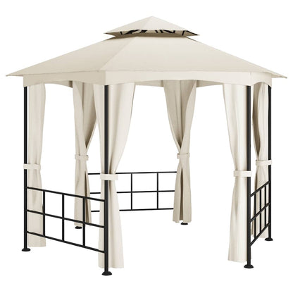 Gazebo with Sidewalls 3.1x2.7 m Cream