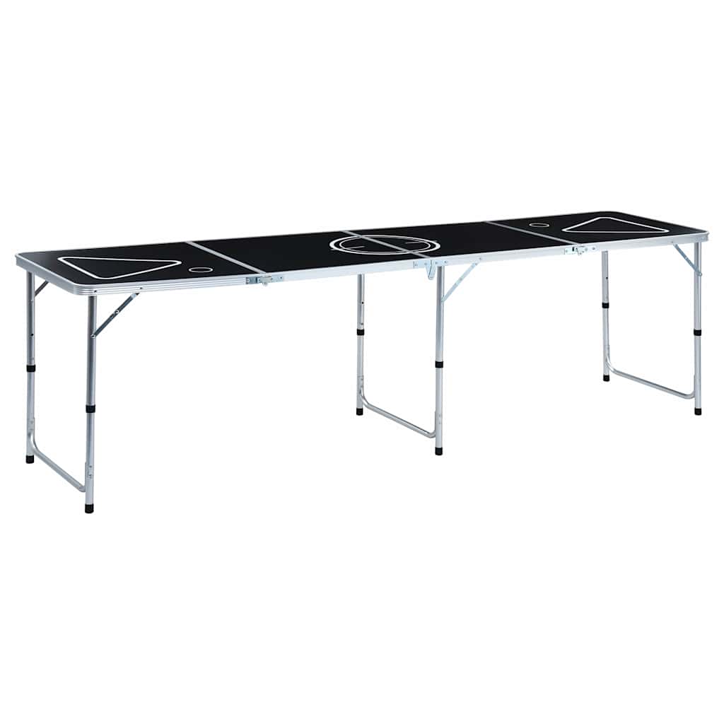 Folding Beer Pong Table with Cups and Balls 240 cm