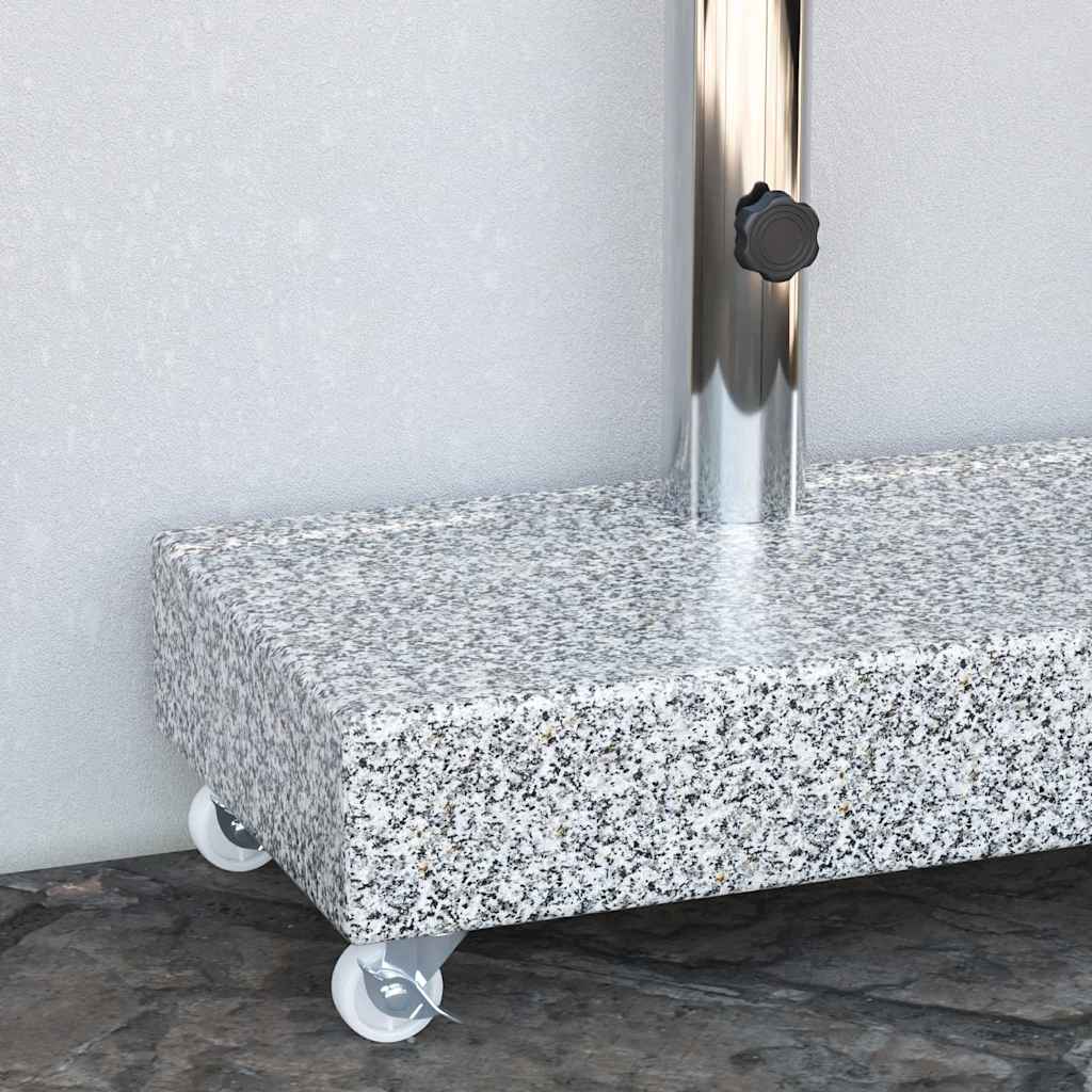 313666 vidaXL Umbrella Base Light Grey 45x25x8,3 cm Granite