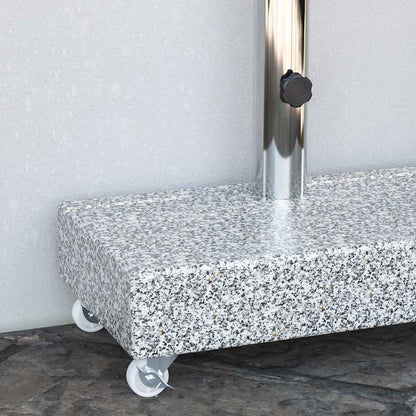 313666 vidaXL Umbrella Base Light Grey 45x25x8,3 cm Granite