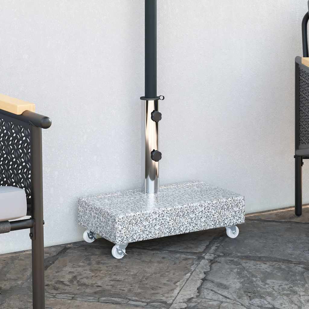 313666 vidaXL Umbrella Base Light Grey 45x25x8,3 cm Granite