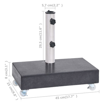 Umbrella Base | Black | Granite, Stainless Steel | Heavy Weight Endurance