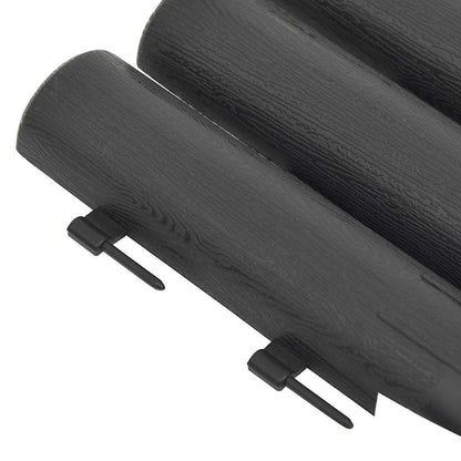 Lawn Edgings 36 pcs Anthracite 10 m PP