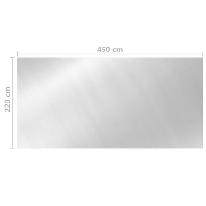 Pool Cover | Silver | Polyethylene | Large | Rectangular | Minimalist