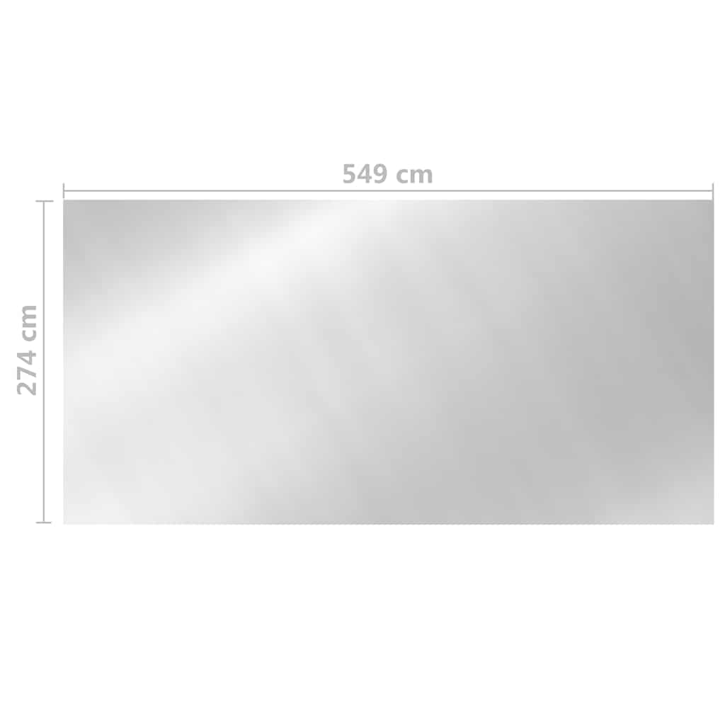 Pool Cover | Silver | Polyethylene | 549x274 cm