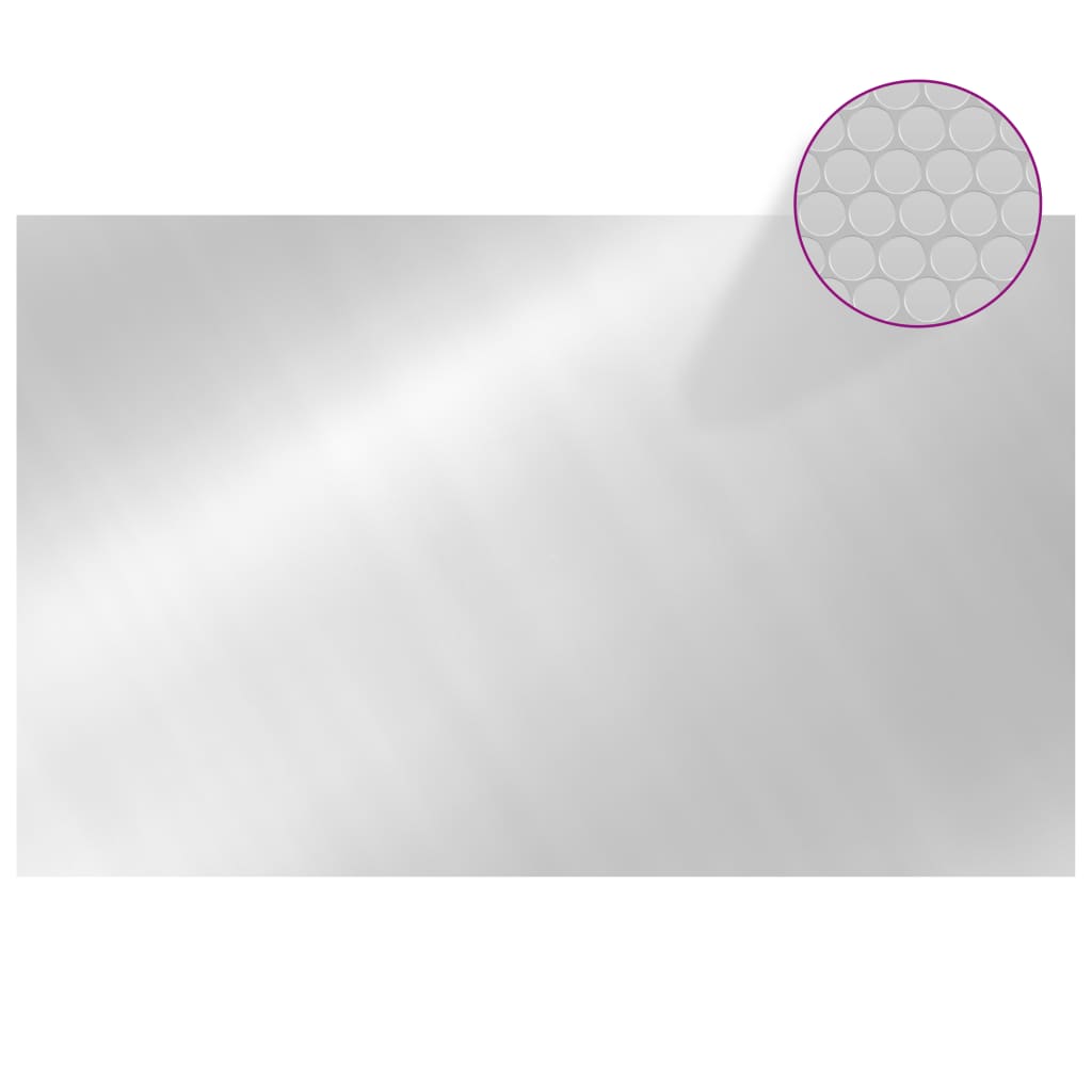Pool Cover | Silver | Thick PE film with air chambers | Large