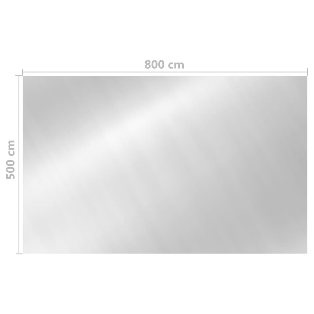 Pool Cover | Silver | Thick PE film with air chambers | Large