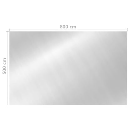 Pool Cover | Silver | Thick PE film with air chambers | Large