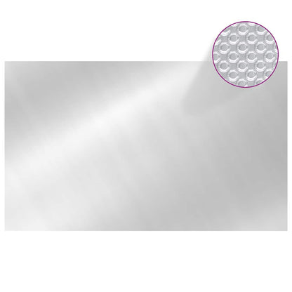 93104 vidaXL Rectangular Pool Cover 1000x600 cm PE Silver