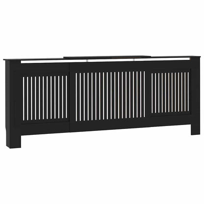 Engineered Wood Radiator Cover Black 205 cm