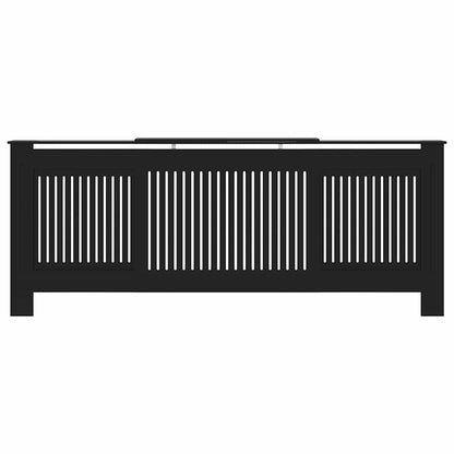 Engineered Wood Radiator Cover Black 205 cm