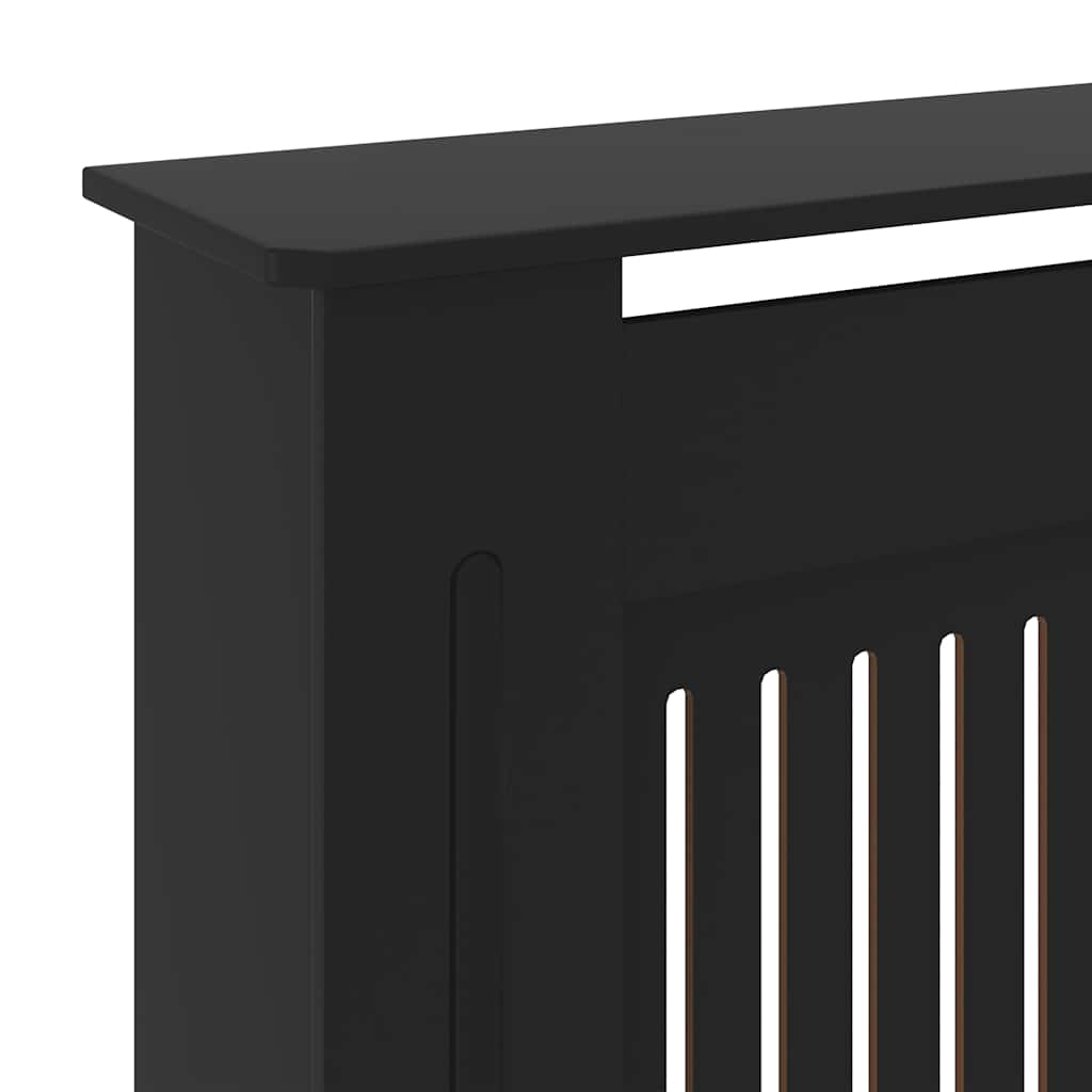 Engineered Wood Radiator Cover Black 205 cm