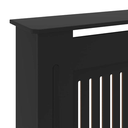 Engineered Wood Radiator Cover Black 205 cm
