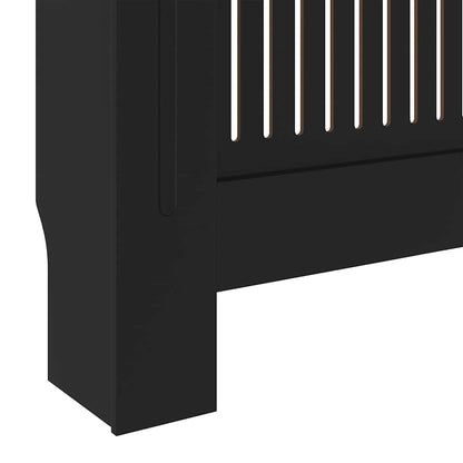 Engineered Wood Radiator Cover Black 205 cm