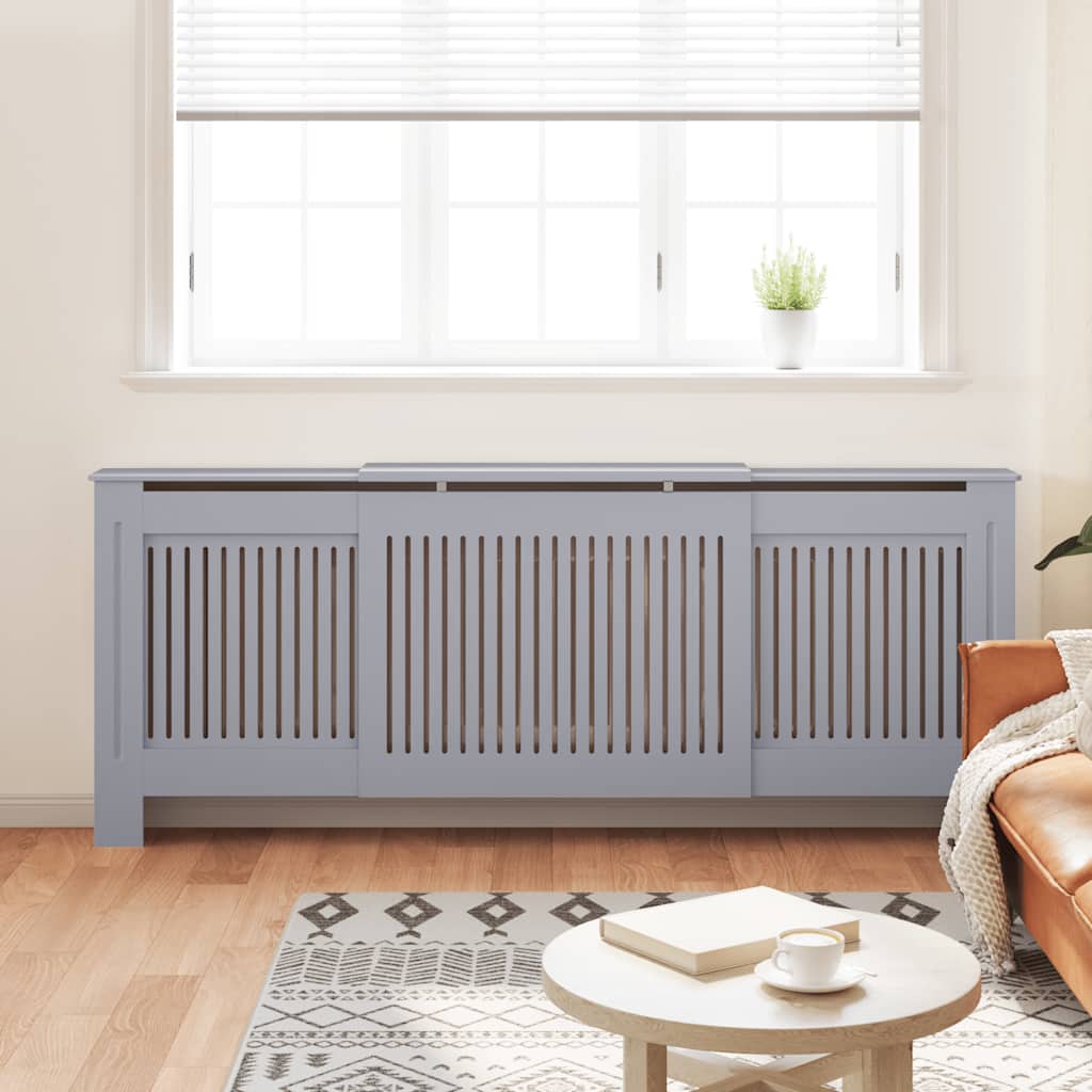 MDF Radiator Cover Grey 205 cm