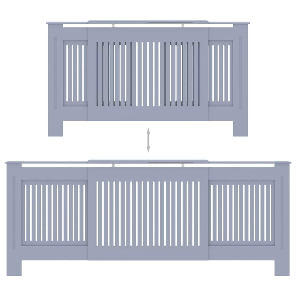 MDF Radiator Cover Grey 205 cm